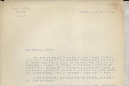 [Carta] 1953 juin 9, Grasse, [France] [a] [Gabriela Mistral]