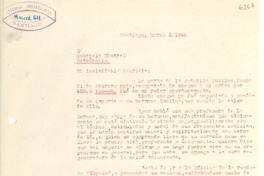 [Carta] 1945 mar. 2, Santiago, [Chile] [a] Gabriela Mistral, Petrópolis, [Brasil]