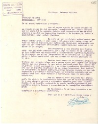 [Carta] 1943 feb. 25, Santiago [a] Gabriela Mistral, Petrópolis, Brasil