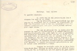 [Carta] 1945 oct. 18, Santiago, [Chile] [a] Gabriela [Mistral]