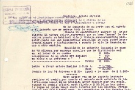[Carta] 1943 ago. 26, Santiago [a] Gabriela Mistral
