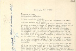 [Carta] 1944 jul. 18, Santiago [a] Gabriela Mistral