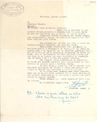 [Carta] 1951 ago. 16, Santiago, [Chile] [a] Gabriela Mistral, Náp[o]les
