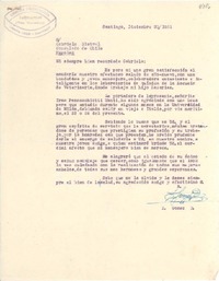 [Carta] 1951 dic. 20, Santiago, [Chile] [a] Gabriela Mistral, Nápoles