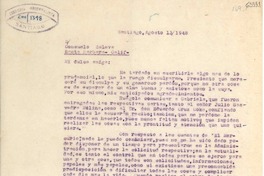 [Carta] 1948 ago. 13, Santiago [a] Consuelo Saleva, Santa Bárbara