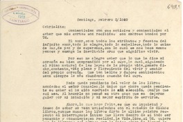 [Carta] 1949 feb. 2, Santiago [a] Gabriela Mistral