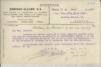 Memorándum 1936 ene. 17, Madrid, [España] [a] Sra. Doña Amira de la Rosa, Madrid