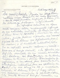 [Carta] 1949 mayo 16, Los Ángeles, California [a] Gabriela Mistral
