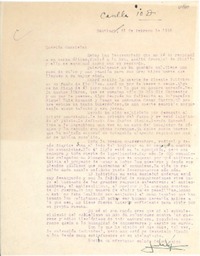 [Carta] 1948 feb. 21, Santiago, [Chile] [a] Gabriela [Mistral]