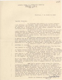 [Carta] 1946 abr. 2, Santiago [a] Gabriela Mistral