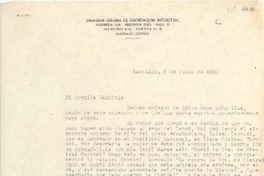 [Carta] 1951 jun. 8, Santiago, [Chile] [a] Gabriela [Mistral]