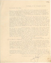 [Carta] 1951 nov. 24, Santiago, [Chile] [a] Gabriela [Mistral]