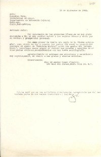 [Carta] 1951 dic. 13, Nueva York, [Estados Unidos] [a] [José Santos] González Vera, Santiago, Chile