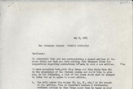 [Carta] 1961 May 2, [EE.UU.] [a] Aguilar, Madrid, Spain