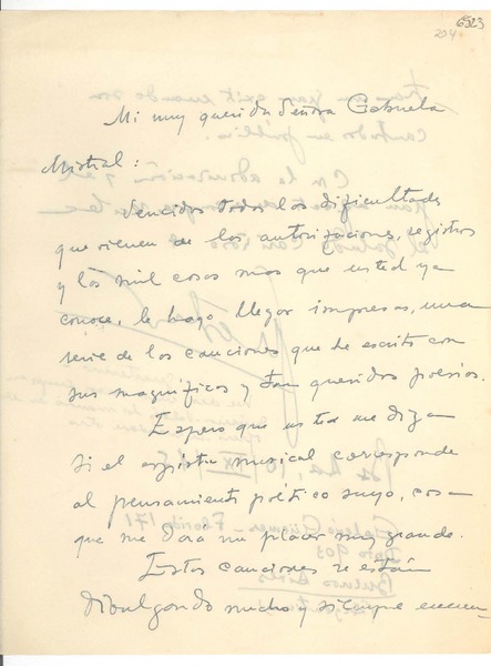 [Carta] 1945 sept. 10, Buenos Aires, Argentina [a] Gabriela Mistral