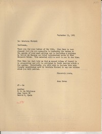[Carta] 1961 Sept. 11, [EE.UU.] [a] Aguilar S. A. de Ediciones, Madrid, Spain