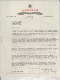 [Carta] 1957 Mar. 7, Madrid, [España] [a] Miss Doris Dana, 15 Spruce Street, Roslyn Harbour, New York, U. S. A.