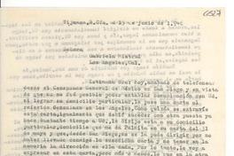 [Carta] 1946 jun. 13, Tijuana [a] Gabriela Mistral, Los Ángeles, California