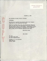 [Carta] 1961 Dec. 4, New York, [EE.UU.] [a] Aguilar, S. A. de ed Ediciones, Madrid, Spain