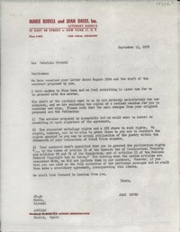 [Carta] 1958 Sept. 15, [New York, Estados Unidos] [a] Aguilar, Juan Bravo 38, Madrid, Spain