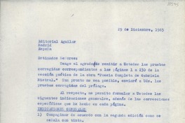 [Carta] 1965 dic. 29, [EE.UU.] [a] Editorial Aguilar, Madrid, España