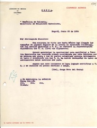 [Carta] 1936 jun. 25, Bogotá [a] Palma Guillén