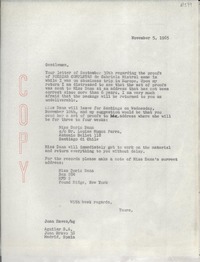 [Carta] 1965 Nov. 5, [EE.UU.] [a] Aguilar S. A. de Ediciones, Madrid, Spain