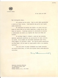 [Carta] 1956 jun. 27, [New York, Estados Unidos] [a] [Gabriela Mistral, Roslyn Harbor, New York
