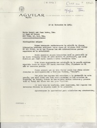 [Carta] 1963 Dec. 10, Madrid, [España] [a] Marie Rodell & Joan Daves, Inc., 15 East 48th Street, New York, New York, Distinguidas amigas