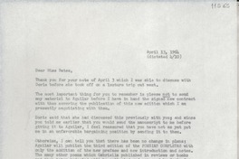 [Carta] 1964 Apr. 13, [New York, Estados Unidos] [a] Dear Miss Bates