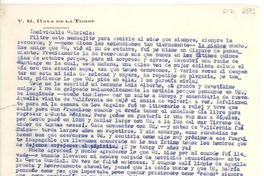 [Carta] 1952, Lima, [Perú] [a] Gabriela [Mistral]