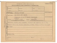 [Telegrama] 1945 sept. 27, [Brasil] [a] Max Henríquez Ureña, Buenos Aires, Argentina