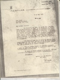 [Carta] 1972 mayo 19, [Madrid, España] [a] Joan Daves, 515 Madison Avenue, New York, N. Y.