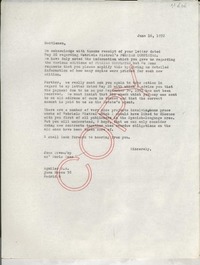 [Carta] 1972 June 16, [Estados Unidos] [a] Aguilar S. A., Juan Bravo 38, Madrid