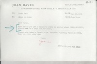 [Carta] 1972 May 26, [New York, Estados Unidos] [a] Doris Dana