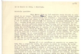 [Carta] 1954 ene. 26, Santiago, [Chile] [a] Gabriela [Mistral]