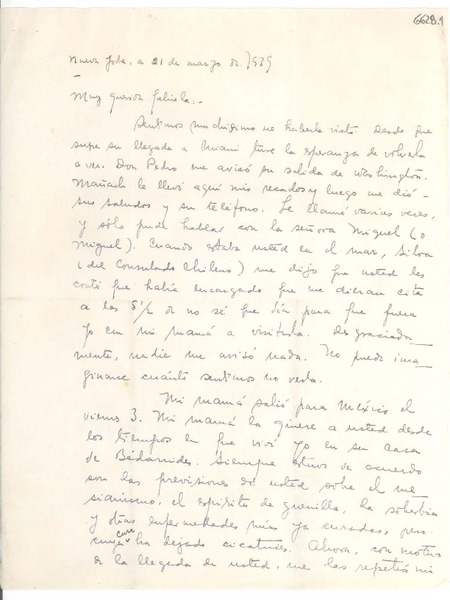 [Carta] 1939 mar. 21, Nueva York [a] Gabriela Mistral