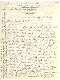 [Carta] 1946 mayo 11, New York [a] Gabriela Mistral