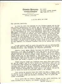 [Carta] 1948 abr. 11, New York, [EE.UU.] [a] Gabriela [Mistral]