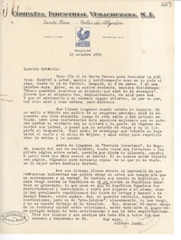 [Carta] 1949 oct. 15, México D. F. [a] Gabriela Mistral