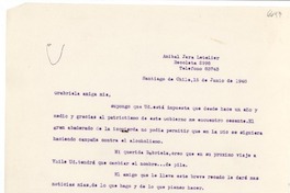 [Carta] 1948 jun. 15, Santiago, Chile [a] Gabriela [Mistral]