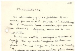 [Carta] 1935 nov. 15, España [a] Gabriela Mistral