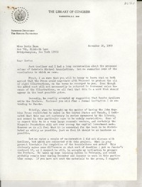 [Carta] 1969 Nov. 26, Washington, D.C., [EE.UU.] [a] Miss Doris Dana, Bridgehampton, N. Y., [EE.UU.]