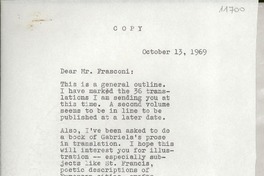 [Carta] 1969 Oct. 13, [EE.UU.] [a] Mr. Frasconi, [EE.UU.]