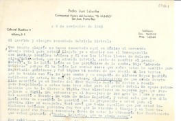 [Carta] 1945 nov. 8, México, D. F. [a] Gabriela Mistral