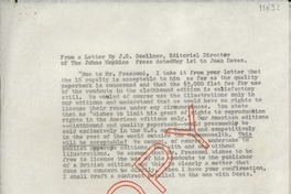 [Carta] 1970 May 1, [Estados Unidos] [a] Joan Daves
