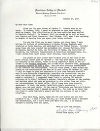 [Carta] 1967 Oct. 17, Blauvelt, New York, [EE.UU.] [a] My dear Miss [Doris] Dana, [EE.UU.]