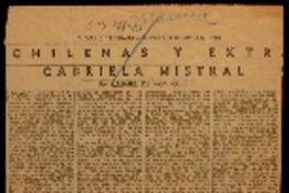 Chilenas y extranjeras Gabriela Mistral
