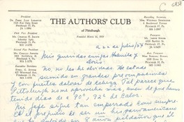 [Carta] 1954 jul. 22, Pittsburgh, [Pennsylvania] [a] Gabriela y Doris