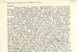 [Carta] 1951 jun. 4, Santiago de Chile [a] Gabriela Mistral